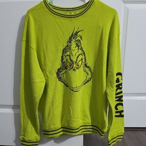 Grinch Graphic Crewneck Sweater - Neon Green